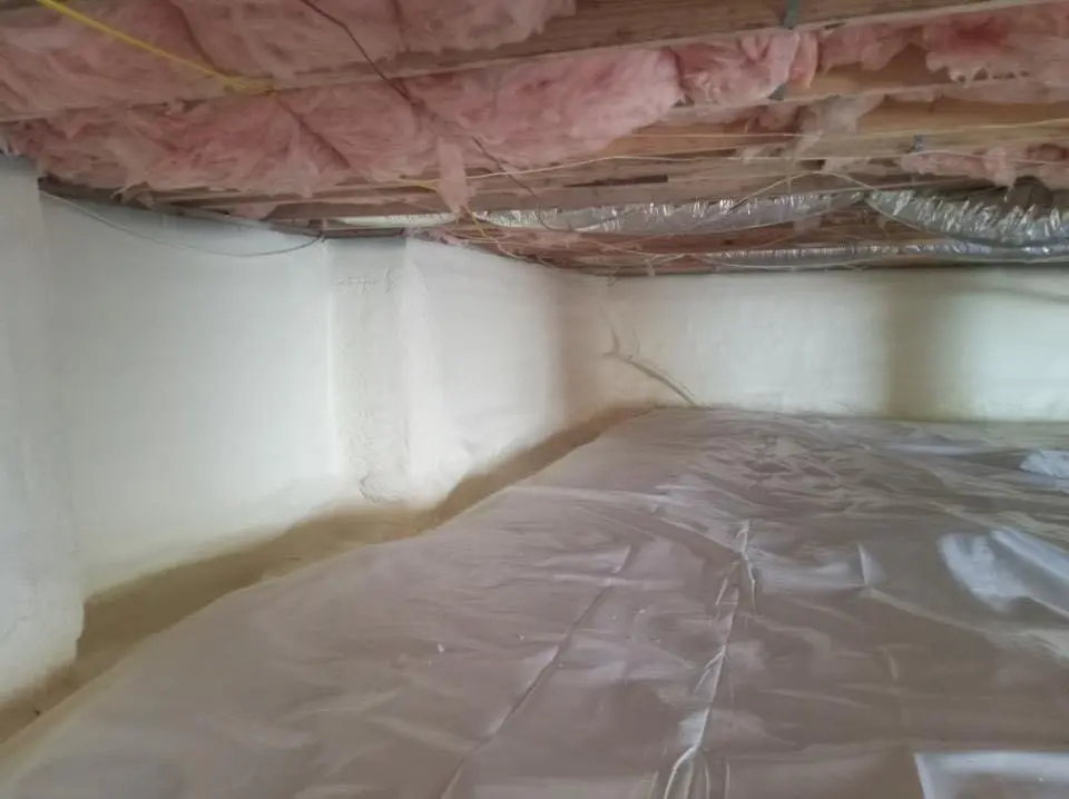 Crawl space encapsulation with closed-cell spray foam for Attic Insulation in Westwood Lakes